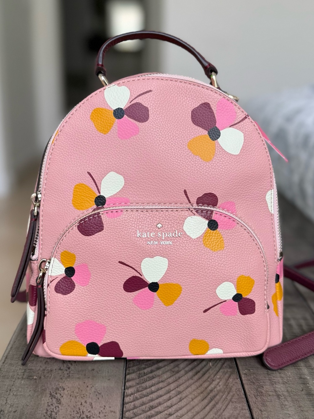 Kate spade Jackson medium backpack dusk buds NWT
